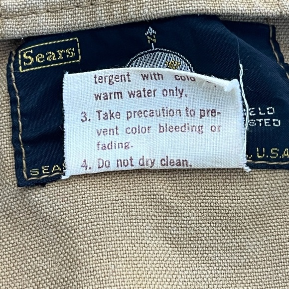 Vintage Sears Roebuck and Co. Field Tested Canvas Zip Hunting Vest Large (40) - Picture 8 of 8